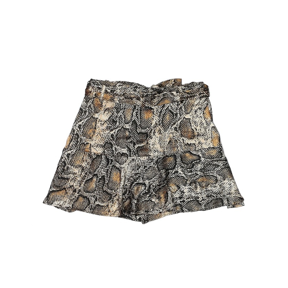 Zara snakeskin print high rise casual shorts M